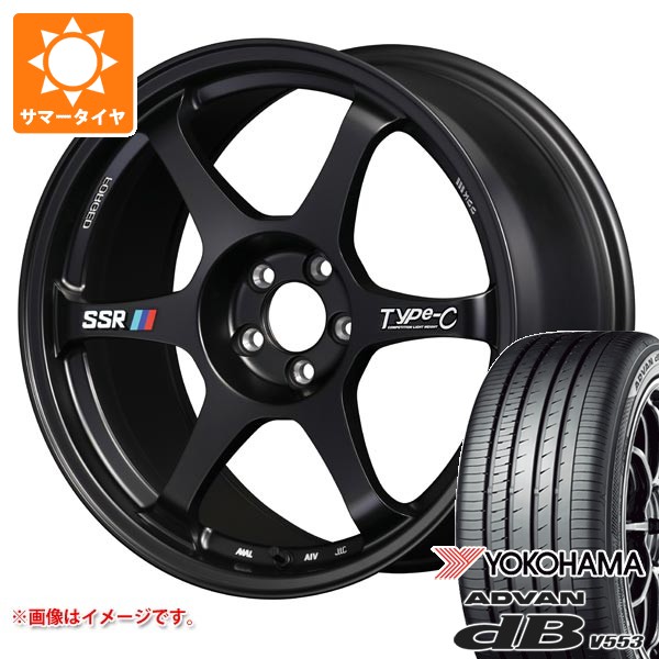 【タイヤ交換対象】ホンダ シビック タイプR FK8用 サマータイヤ ヨコハマ アドバン デシベル V553 245/40R18 97Y XL SSR タイプC フォージド 9.5-18 タイヤホイール4本セット
