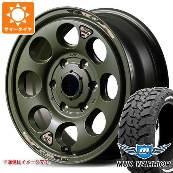 【タイヤ交換対象】トヨタ ハイエース 200系用 サマータイヤ モンスタ マッドウォーリアー LT215/70R16 107/105Q ホワイトレター ウシャリン 6.5-16 タイヤホイール4本セット