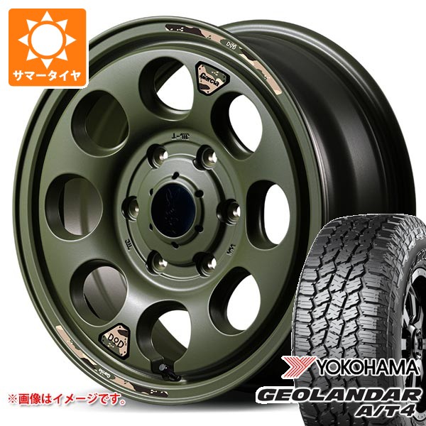 【タイヤ交換対象】トヨタ ハイエース 200系用 サマータイヤ ヨコハマ ジオランダー A/T4 G018 215/70R16 100H ブラックレター ウシャリン 6.5-16 タイヤホイール4本セット｜タイヤマックス