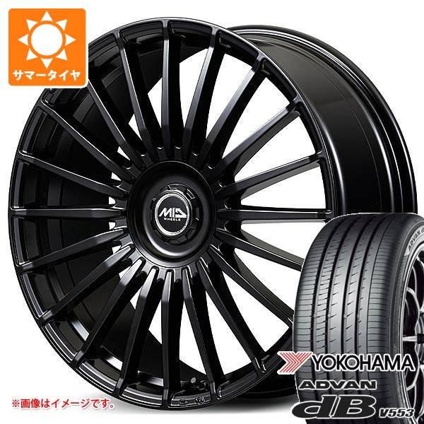 【タイヤ交換対象】トヨタ 40系アルファード用 サマータイヤ ヨコハマ アドバン デシベル V553 245/40R21 100Y XL MID エクスクルーシブ 020F 8.5-21 タイヤホイール4本セット
