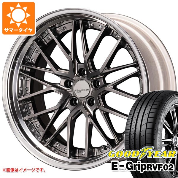 【タイヤ交換対象】サマータイヤ 245/35R20 95W XL グッドイヤー エフィシエントグリップ RVF02 SSR エグゼキューター CV07S 8.5-20 タイヤホイール4本セット