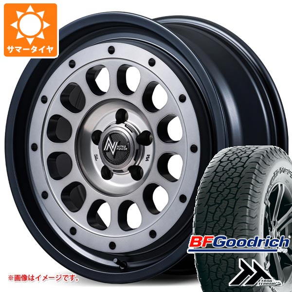 【タイヤ交換対象】ニッサン T32エクストレイル用 サマータイヤ BFグッドリッチ トレールテレーンT/A 225/60R18 100H ブラックレター ナイトロパワー R12 ハウザー 7.5-18 タイヤホイール4本セット