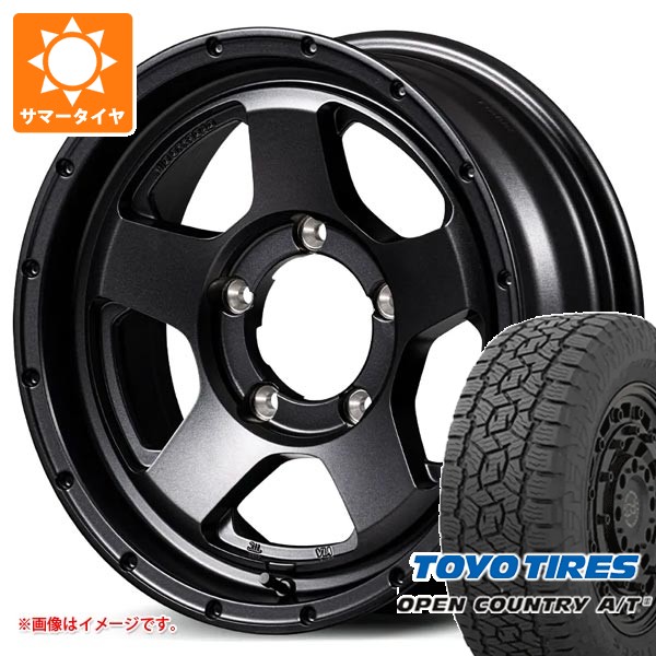 【タイヤ交換対象】5本セット スズキ ジムニー用 サマータイヤ トーヨー オープンカントリー A/T3 175/80R16 91S ブラックレター ナイトロパワー S5 ベクター 5.5-16 タイヤホイール5本セット