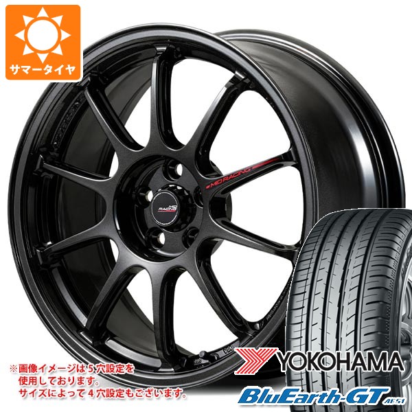 【タイヤ交換対象】サマータイヤ 215/45R17 91W XL ヨコハマ ブルーアースGT AE51 MID レーシング R10 エボ 7.5-17 タイヤホイール4本セット