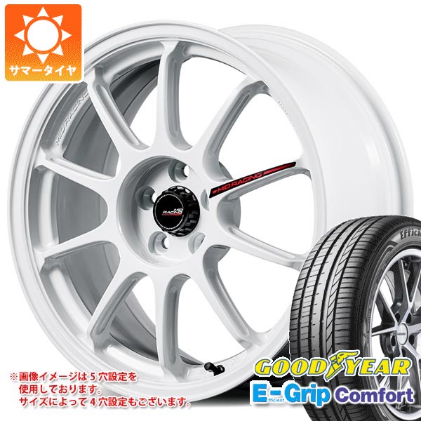 【タイヤ交換対象】サマータイヤ 225/55R17 97W グッドイヤー エフィシエントグリップコンフォート MID レーシング R10 エボ 7.5-17 タイヤホイール4本セット