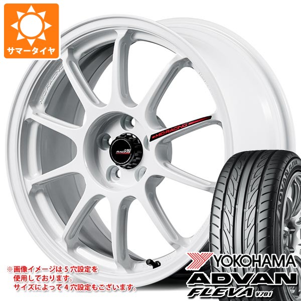 【タイヤ交換対象】サマータイヤ 195/45R16 84W XL ヨコハマ アドバン フレバ V701 MID レーシング R10 エボ 6.5-16 タイヤホイール4本セット