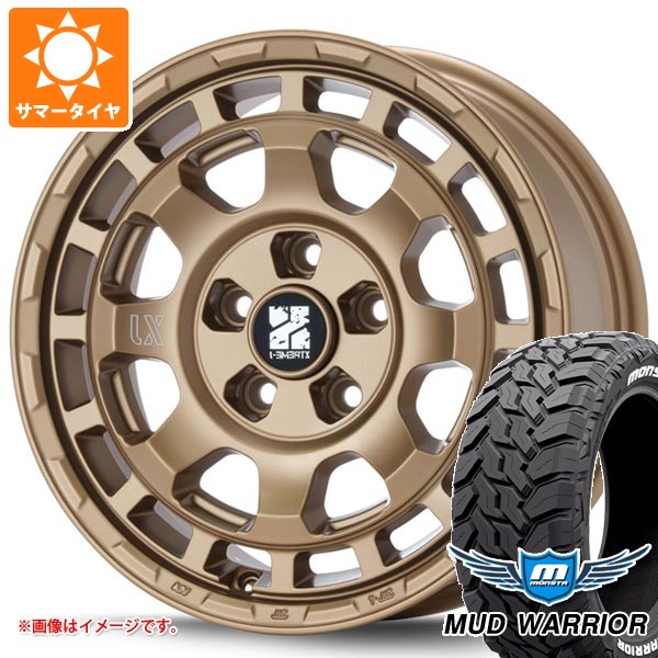 【タイヤ交換対象】ミツビシ デリカD5用 サマータイヤ モンスタ マッドウォーリアー LT235/70R16 104/101Q ホワイトレター MLJ エクストリームJ サバンザ 7.0-16 タイヤホイール4本セット