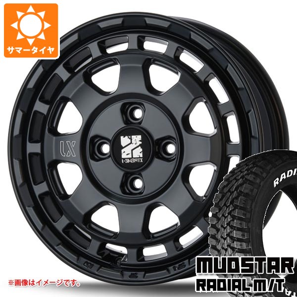 【タイヤ交換対象】スズキ キャリイ DA16T用 サマータイヤ マッドスター ラジアル M/T 165/65R14 79S ホワイトレター MLJ エクストリームJ サバンザ 4.5-14 タイヤホイール4本セット
