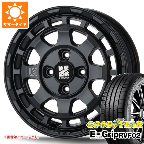 【タイヤ交換対象】サマータイヤ 165/65R14 79H グッドイヤー エフィシエントグリップ RVF02 MLJ エクストリームJ サバンザ 4.5-14 タイヤホイール4本セット