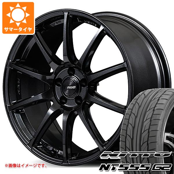 【タイヤ交換対象】サマータイヤ 215/45R18 93Y XL ニットー NT555 G2 レイズ グラムライツ 57TR 7.5-18 タイヤホイール4本セット