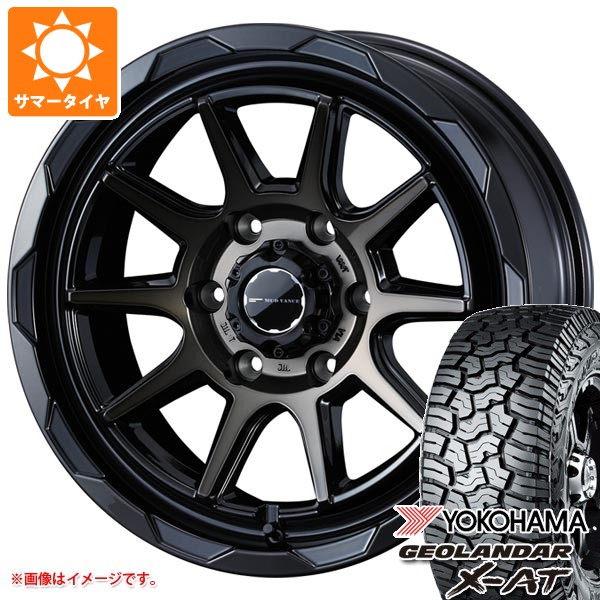 【タイヤ交換対象】トヨタ ランドクルーザー250用 サマータイヤ ヨコハマ ジオランダー X-AT G016 265/65R18 114T ブラックレター マッドヴァンス06 8.5-18 タイヤホイール4本セット