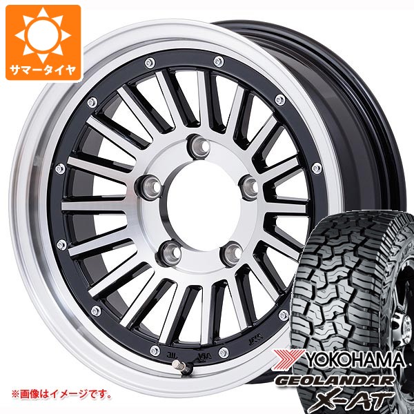 【タイヤ交換対象】スズキ ジムニー用 2026年製 サマータイヤ ヨコハマ ジオランダー X-AT G016 195R16C 104/102Q アウトラインホワイトレター マウンテンフック 5.5-16 タイヤホイール4本セット|タイヤマックス