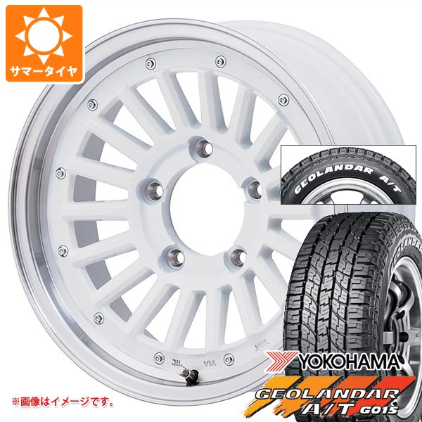 スズキ ジムニーノマド JC74W用 サマータイヤ 2026年製 ヨコハマ ジオランダー A/T G015 185/85R16 105/103N LT ホワイトレター マウンテンフック 6.0-16 タイヤホイール4本セット|タイヤマックス