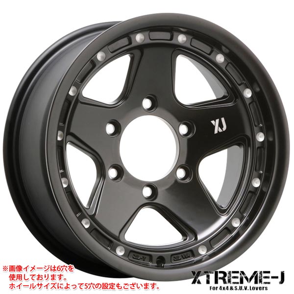 【美品】EXTREME-Jホイール&BFグッドリッチ　セット4本 15インチ XTREME-J XJ04 15x4.5J 4/100+43 SBK サテンブラック