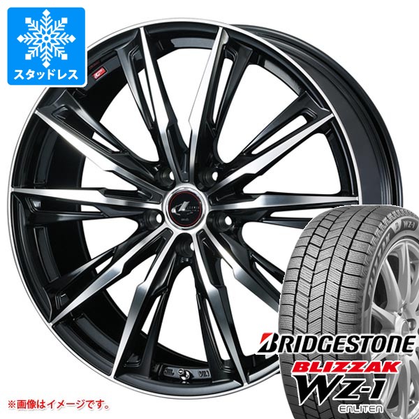 【タイヤ交換対象】スタッドレスタイヤ ブリヂストン ブリザック WZ-1 165/55R15 75Q ＆ レオニス GX 4.5-15 タイヤホイール4本セット165/55-15 BRIDGESTONE BLIZZAK WZ-1