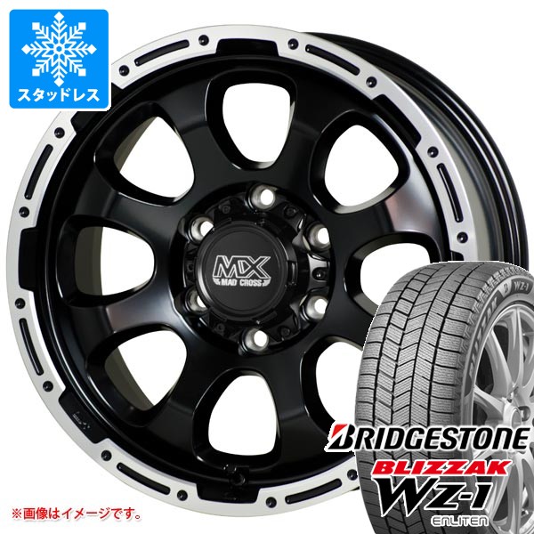 【タイヤ交換対象】ニッサン NV350キャラバン E26用 スタッドレス ブリヂストン ブリザック WZ-1 215/70R16 100Q マッドクロスグレイス タイヤホイール4本セット|タイヤマックス