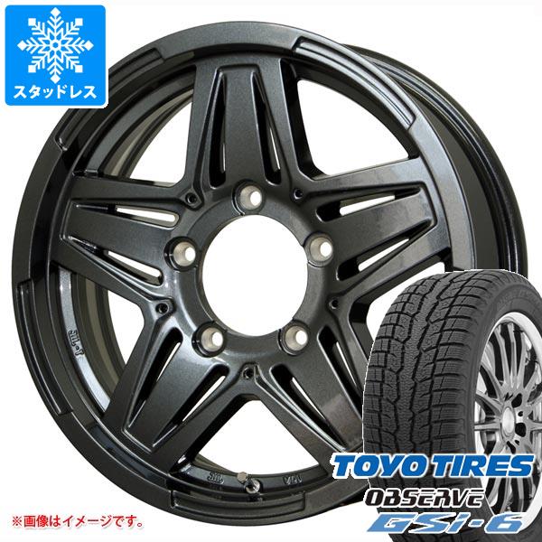 【タイヤ交換対象】スズキ ジムニーノマド JC74W用 スタッドレス トーヨー オブザーブ GSi-6 215/70R16 100Q マッドクロス JB-01 タイヤホイール4本セット