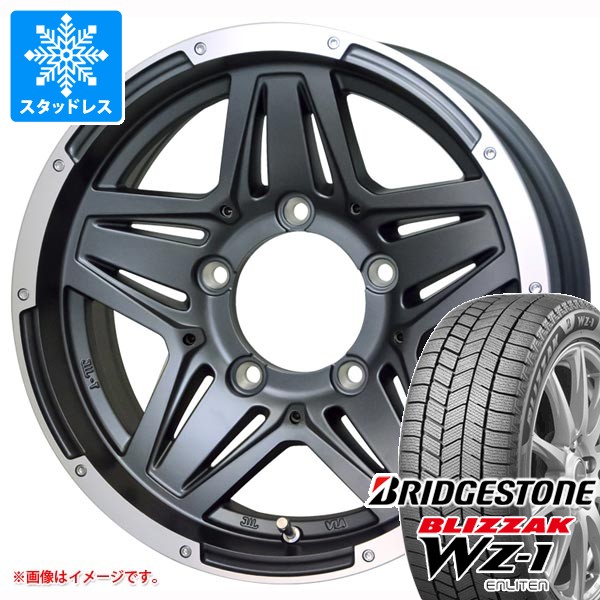 【タイヤ交換対象】5本セット スズキ ジムニーシエラ JB74W用 スタッドレス ブリヂストン ブリザック WZ-1 215/70R16 100Q マッドクロス JB-01 タイヤホイール5本セット