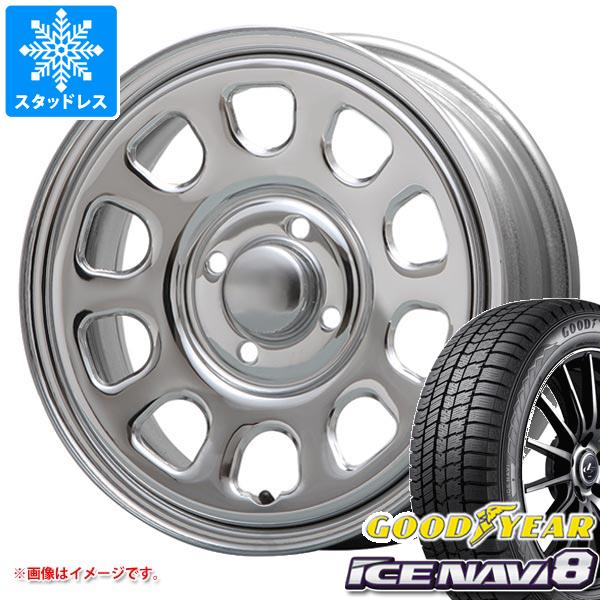 【タイヤ交換対象】エブリイバン DA17V用 スタッドレス グッドイヤー アイスナビ8 165/60R14 75Q MLJ デイトナ SS タイヤホイール4本セット