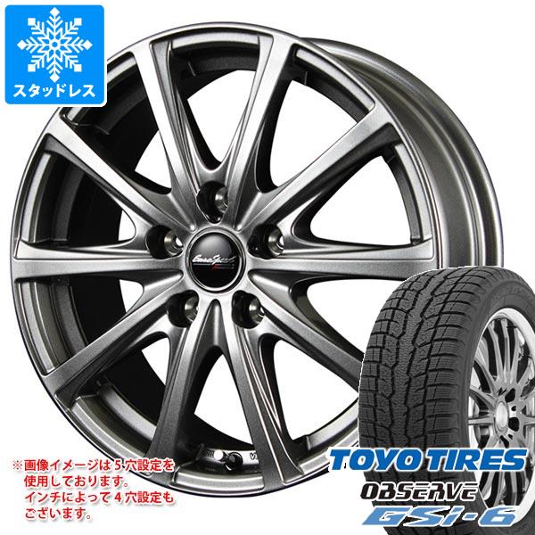 【タイヤ交換対象】スタッドレスタイヤ トーヨー オブザーブ GSi-6 215/70R16 100Q & MID ホイールズ V25 6.5-16 タイヤホイール4本セット215/70-16 TOYO OBSERVE GSi-6|タイヤマックス