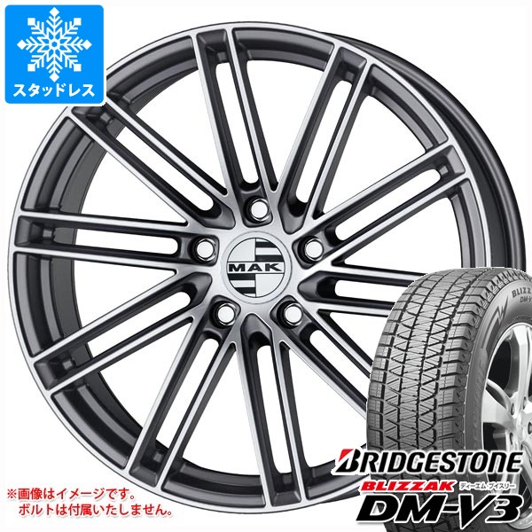 【タイヤ交換対象】ポルシェ カイエン E3R系用 スタッドレス ブリヂストン ブリザック DM-V3 255/55R20 107Q MAK ライプツィヒ タイヤホイール4本セット