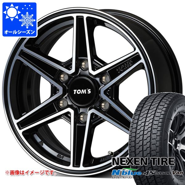 【タイヤ交換対象】トヨタ ハイエース 200系用 オールシーズンタイヤ ネクセン エヌブルー 4シーズン バン 215/65R16 109/107T トムス TWC01 6.5-16 タイヤホイール4本セット