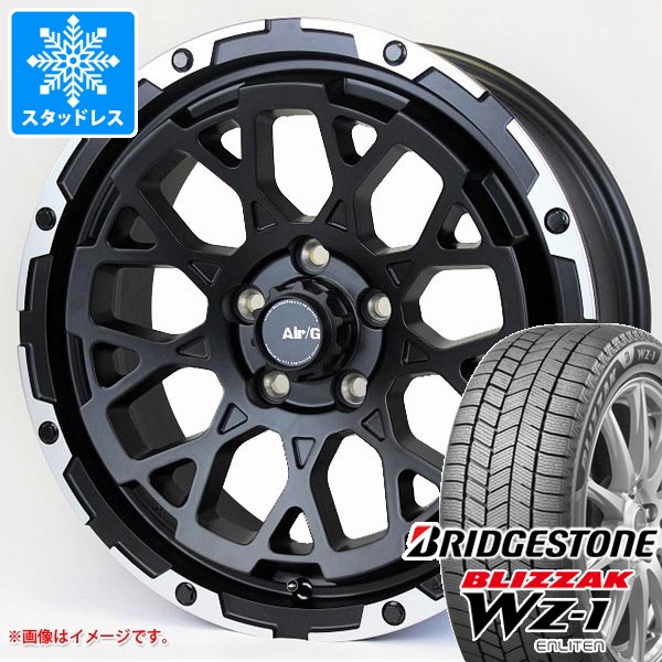 【タイヤ交換対象】スタッドレスタイヤ ブリヂストン ブリザック WZ-1 225/60R17 99Q ＆ エアージー ロックス 7.0-17 タイヤホイール4本セット225/60-17 BRIDGESTONE BLIZZAK WZ-1