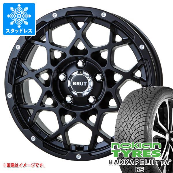 【タイヤ交換対象】5本セット ジープ ラングラー JK/JL系用 スタッドレス ノキアン ハッカペリッタ R5 SUV 265/65R18 114R ブルート BR-55 タイヤホイール5本セット