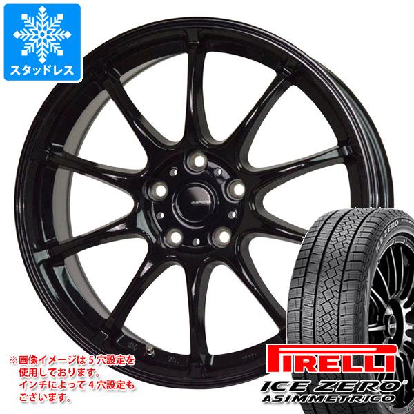 【タイヤ交換対象】スタッドレスタイヤ ピレリ アイスゼロアシンメトリコ SUV 235/50R18 101H XL & ジースピード G-07 7.5-18 タイヤホイール4本セット235/50-18 PIRELLI ICE ZERO ASIMMETRICO SUV|タイヤマックス