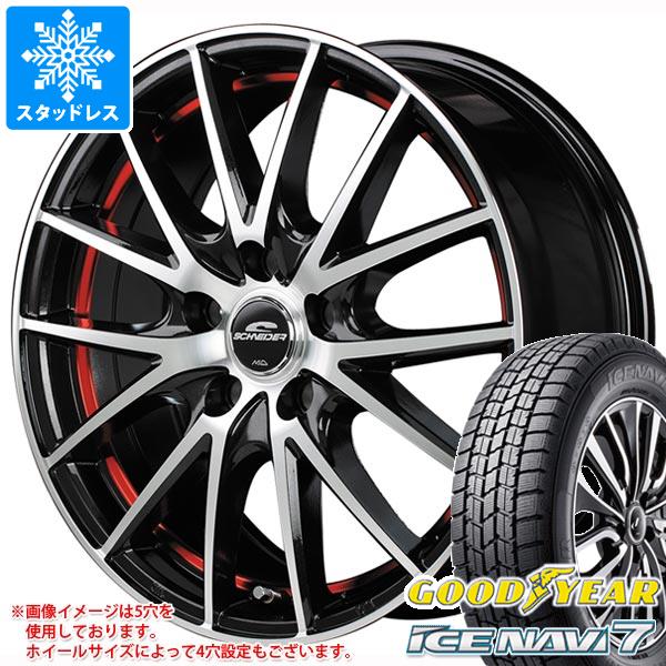 【タイヤ交換対象】トヨタ プリウス 60系用 スタッドレス グッドイヤー アイスナビ7 195/60R17 90Q MIDホイールズ RX27 タイヤホイール4本セット