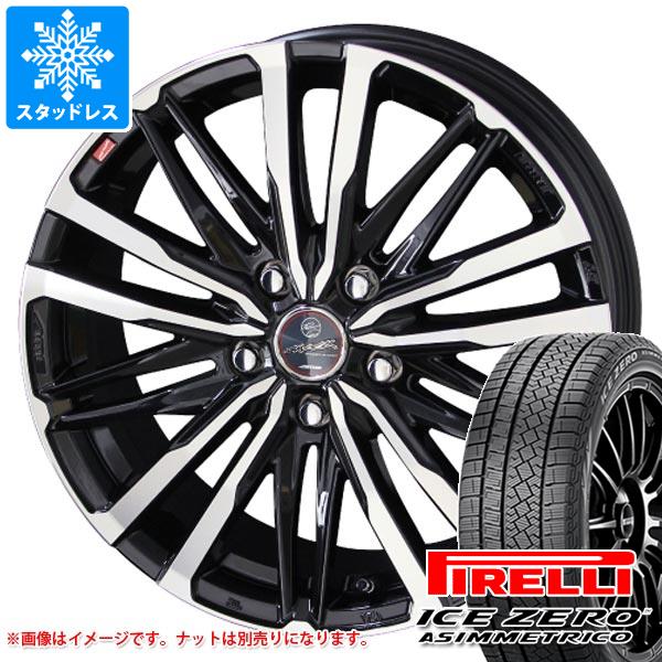 【タイヤ交換対象】スタッドレスタイヤ ピレリ アイスゼロアシンメトリコ 245/45R18 100H XL ＆ スマック クレスト 8.0-18 タイヤホイール4本セット245/45-18 PIRELLI ICE ZERO ASIMMETRICO