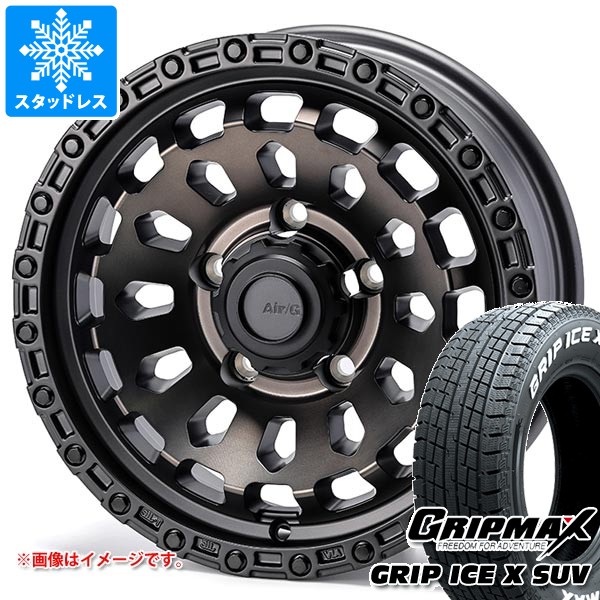 【タイヤ交換対象】5本セット スズキ ジムニーシエラ JB74W用 スタッドレス グリップマックス グリップアイスエックス SUV 185/85R16C 105/103N ホワイトレター エアージー ヴァルカン タイヤホイール5本セット