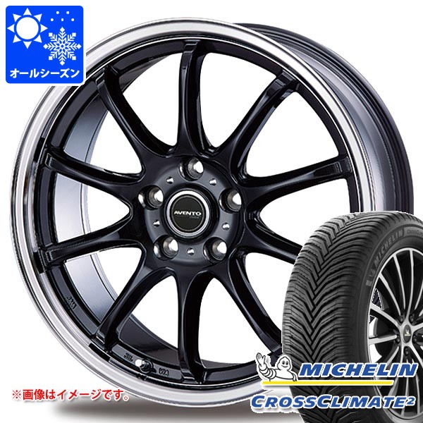 【タイヤ交換対象】トヨタ 40系アルファード用 オールシーズンタイヤ ミシュラン クロスクライメート2 225/60R18 104W XL インターミラノ アヴェント FF-10 7.0-18 タイヤホイール4本セット