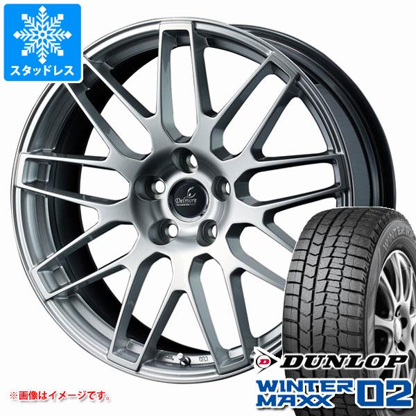 【タイヤ交換対象】 レクサス LS600h/LS600hL用 スタッドレス ダンロップ ウインターマックス02 WM02 235/50R18 97Q デルモア LC.S タイヤホイール4本セット|タイヤマックス