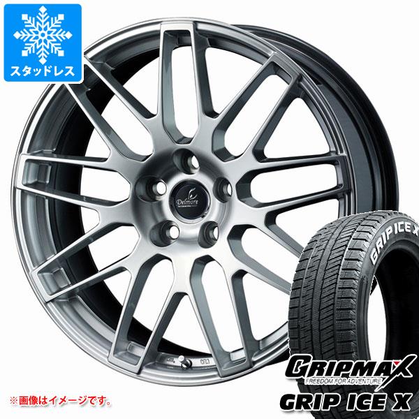 【タイヤ交換対象】 レクサス UX用 スタッドレス グリップマックス グリップアイスエックス 225/50R18 99H XL ホワイトレター デルモア LC.S タイヤホイール4本セット｜タイヤマックス