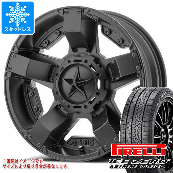 【タイヤ交換対象】デリカD:5用 スタッドレス ピレリ アイスゼロアシンメトリコ SUV 235/65R17 108H XL KMC XD811 ロックスター2 タイヤホイール4本セット|タイヤマックス