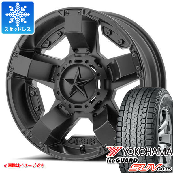【タイヤ交換対象】ジープ ラングラー JK/JL系用 スタッドレス ヨコハマ アイスガード SUV G075 265/65R18 114Q KMC XD811 ロックスター2 タイヤホイール4本セット