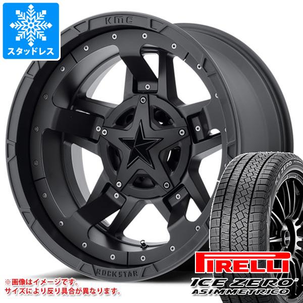 【タイヤ交換対象】デリカD:5用 スタッドレス ピレリ アイスゼロアシンメトリコ SUV 235/65R17 108H XL KMC XD827 ロックスター3 タイヤホイール4本セット|タイヤマックス