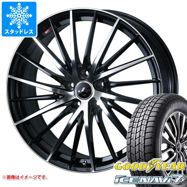 【タイヤ交換対象】スタッドレスタイヤ グッドイヤー アイスナビ7 215/50R17 91Q ＆ レオニス FR 7.0-17 タイヤホイール4本セット215/50-17 GOODYEAR ICE NAVI7
