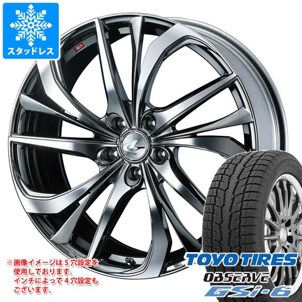 【タイヤ交換対象】スタッドレスタイヤ トーヨー オブザーブ GSi-6 225/65R17 102Q & レオニス TE 7.0-17 タイヤホイール4本セット225/65-17 TOYO OBSERVE GSi-6|タイヤマックス
