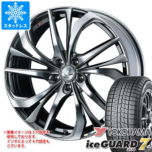 【タイヤ交換対象】ノート E13系用 スタッドレス ヨコハマ アイスガードセブン iG70 195/60R16 89Q レオニス TE タイヤホイール4本セット