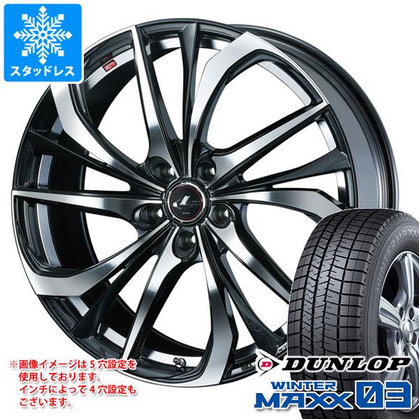 【タイヤ交換対象】ノート E13系用 スタッドレス ダンロップ ウインターマックス03 WM03 195/60R16 89Q レオニス TE タイヤホイール4本セット