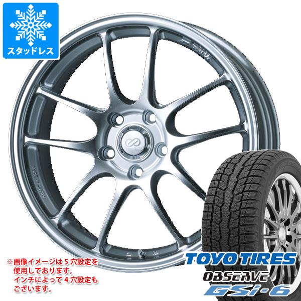 【タイヤ交換対象】スタッドレスタイヤ トーヨー オブザーブ GSi-6 225/55R18 98Q & エンケイ パフォーマンスライン PF01 7.5-18 タイヤホイール4本セット225/55-18 TOYO OBSERVE GSi-6|タイヤマックス