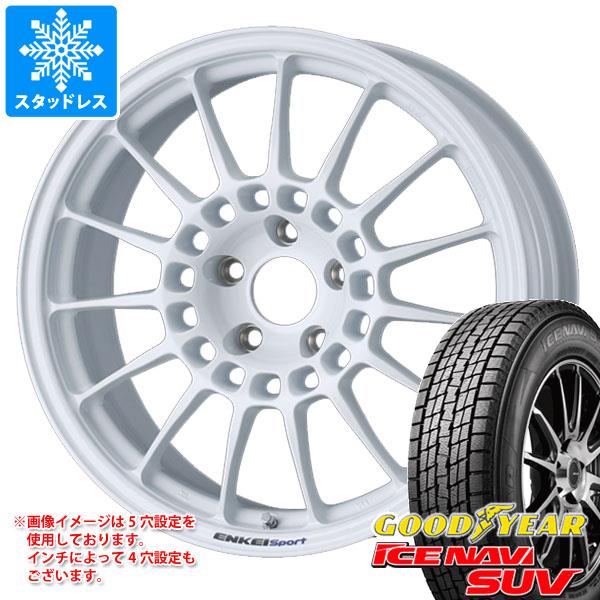 【タイヤ交換対象】スタッドレスタイヤ グッドイヤー アイスナビ SUV 225/60R17 99Q ＆ エンケイ スポーツ RC-T5 7.5-17 タイヤホイール4本セット225/60-17 GOODYEAR ICE NAVI SUV