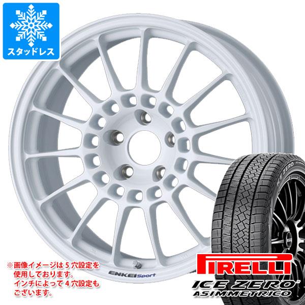 【タイヤ交換対象】スタッドレスタイヤ ピレリ アイスゼロアシンメトリコ 225/60R17 99H & エンケイ スポーツ RC-T5 7.5-17 タイヤホイール4本セット225/60-17 PIRELLI ICE ZERO ASIMMETRICO