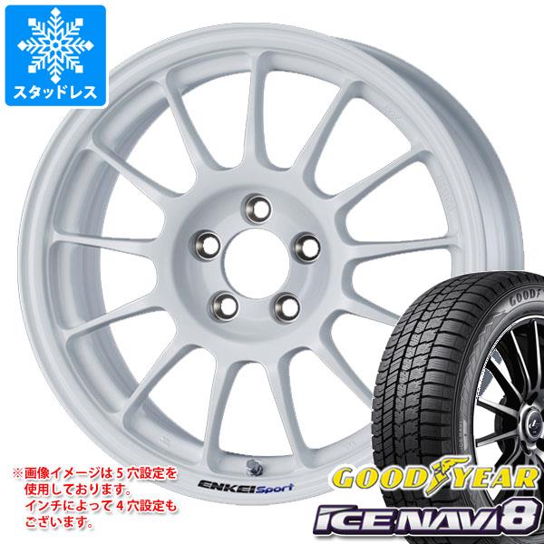 【タイヤ交換対象】スタッドレスタイヤ グッドイヤー アイスナビ8 195/55R16 87Q & エンケイ スポーツ RC-T5 7.0-16 タイヤホイール4本セット195/55-16 GOODYEAR ICE NAVI 8|タイヤマックス