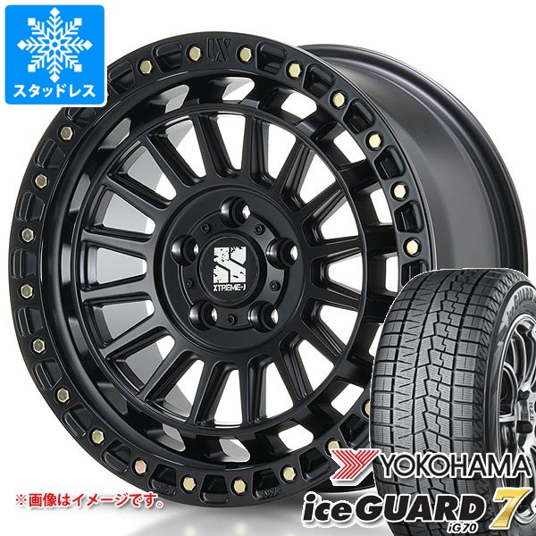 【タイヤ交換対象】ミツビシ デリカD5用 スタッドレス ヨコハマ アイスガードセブン iG70 225/65R17 102Q MLJ エクストリームJ XJ08 タイヤホイール4本セット