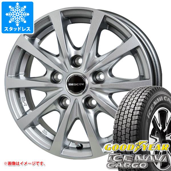 【タイヤ交換対象】タウンエース バン 400系前期用 スタッドレス グッドイヤー アイスナビカーゴ 165/80R13 94/93N (165R13 8PR相当) バイソン BN-02 タイヤホイール4本セット|タイヤマックス