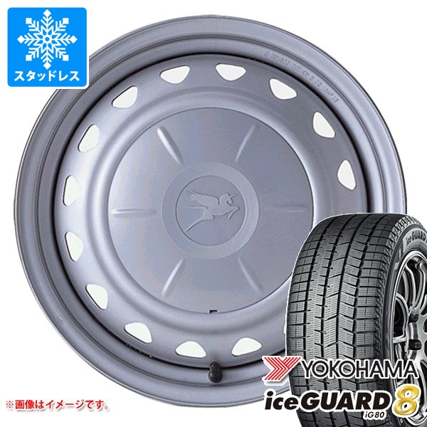 【タイヤ交換対象】スタッドレスタイヤ ヨコハマ アイスガードエイト iG80 175/70R14 84Q ＆ キャロウィン 5.5-14 タイヤホイール4本セット175/70-14 YOKOHAMA iceGUARD8 iG80