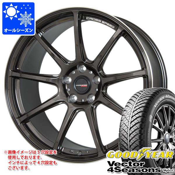 【タイヤ交換対象】オールシーズン 215/50R17 95H XL グッドイヤー ベクター 4シーズンズ ハイブリッド クロススピード ハイパーエディション RS9 7.0-17 タイヤホイール4本セット